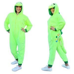 Moriah Elizabeth Iconic "Pickle" Bight Neon Green Cozy Onesie Jumpsuit Romper